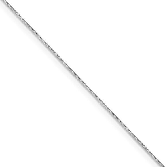 0.7mm, 14k White Gold, Octagonal Snake Chain Necklace, 20 Inch - Picture 1 of 8